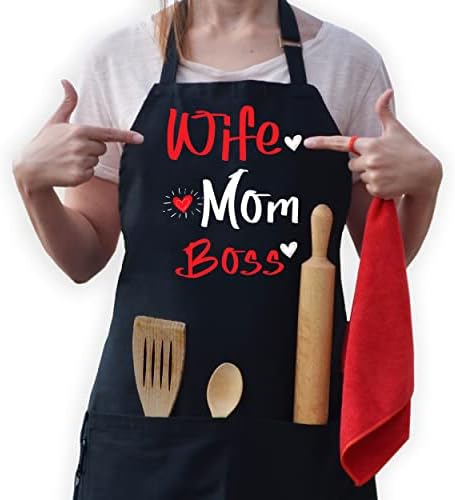 Kadınlar için Mutfak Önlüğü-2 Cepli Kadınlar için Komik Önlükler, Anneler Günü, Anne için Doğum Günü Hediyeleri, Kız, Kız