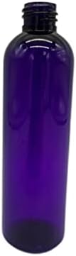 4 oz Mor Cosmo Plastik Şişeler -12 Paket Boş Şişe Doldurulabilir-BPA İçermez-Uçucu Yağlar-Aromaterapi / Siyah Bükümlü Üst