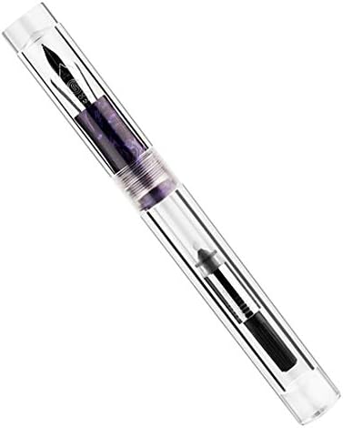 Lanxivi Majohn C1 dolma kalem Orta Uç, Şeffaf Şeffaf Akrilik Reçine, Mini Cep Kalem, Damlalık, Kartuşları ve Dönüştürücü