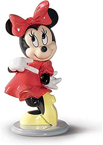 LLADRÓ Minnie Mouse Heykelciği. Porselen Minnie Mouse (Disney) Figürü.