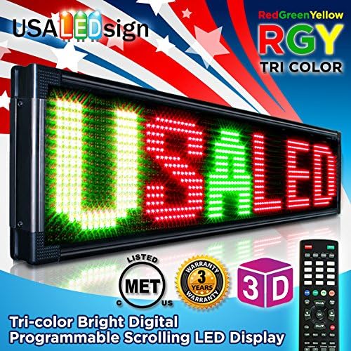 LED Işaretleri 85 X 19 Üç Renkli Parlak Dijital Programlanabilir Kaydırma mesaj ekranı/iş Aletleri