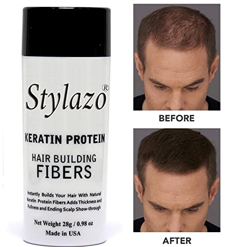Saçları İnceltmek için Stylazo Saç Lifleri Tespit Edilemez-28g / 0.98 oz Şişe-20 saniyede Saç Dökülmesini Tamamen Gizler-Kadınlar