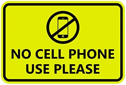İşaretler ByLİTA Classic Çerçeveli Cep Telefonu Kullanmayın Lütfen (Fırçalanmış Gümüş) - Orta