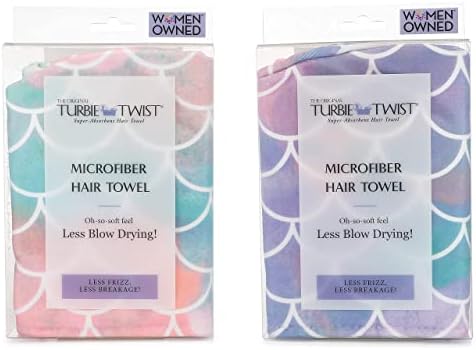 Turbie Büküm Mikrofiber Saç havlu sargısı Kadınlar ve Erkekler için | 2 Paket | Banyo Temel Aksesuarları / Hızlı Kuru Saç