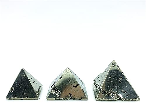 LAAALID XN216 1 adet Doğal Pirit Piramit Kule Şekli Kuvars Kristalleri Ham ve Mineral Şifa Enerji Taşları Numune Ev Dekor