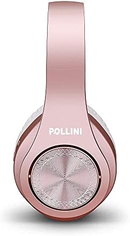 pollini Bluetooth Kulaklıklar Aşırı Kulak, Kablosuz Kulaklık V5. 0 ile 6 EQ Modları, Yumuşak Bellek-Protein Earmuffs ve Dahili